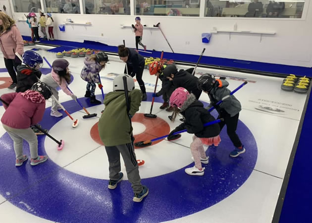 Kids Curling at Liverpool Curling Club